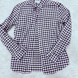 Woman’s Black and pink Checkered Oxford